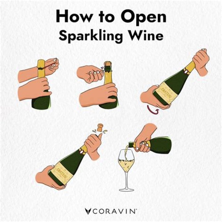 How do you open sparkling wine quietly?