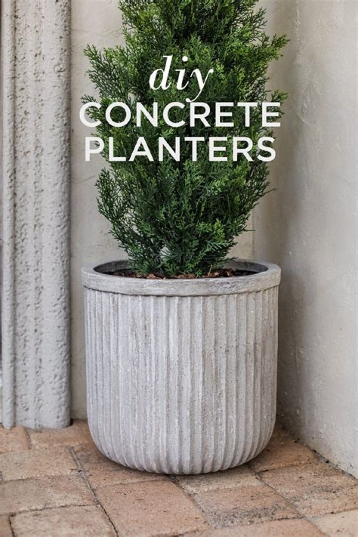 How do you paint concrete pots?