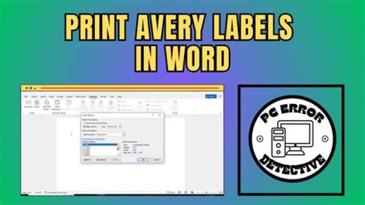 How do you print Avery labels in Word?