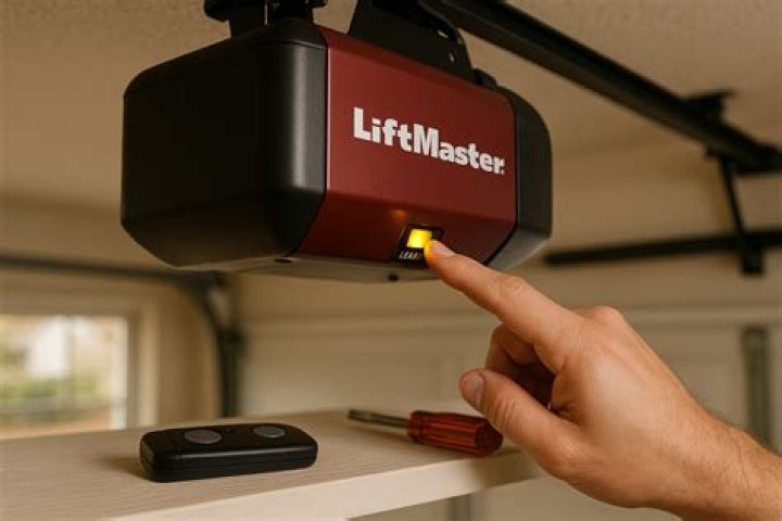 How do you program a LiftMaster garage door remote?