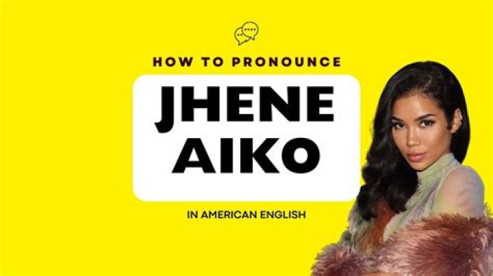 How do you pronounce Jhene Aiko's name?