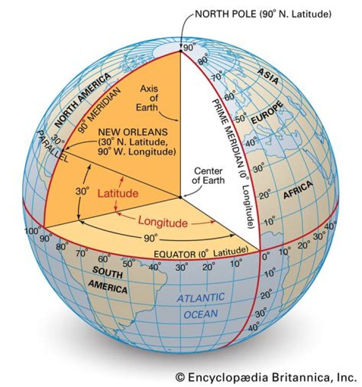 How do you read latitude and longitude on a map?