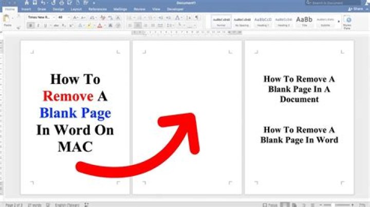How do you remove a page in a Word document?