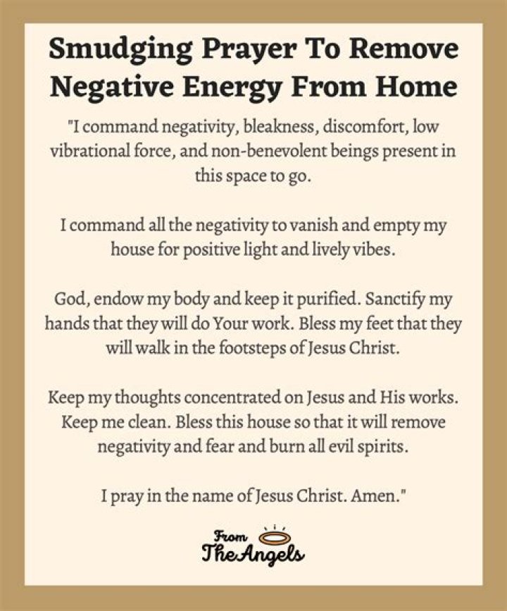 How do you remove negative energy from your home?