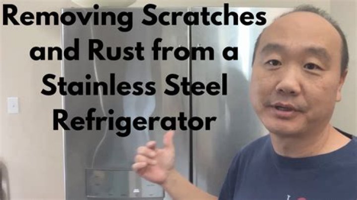 How do you remove scratches from black and shiny refrigerator?