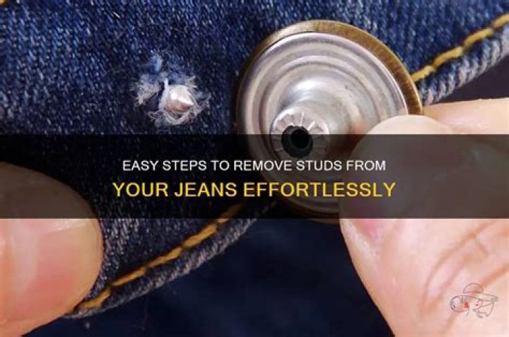 How do you remove studs from jeans?