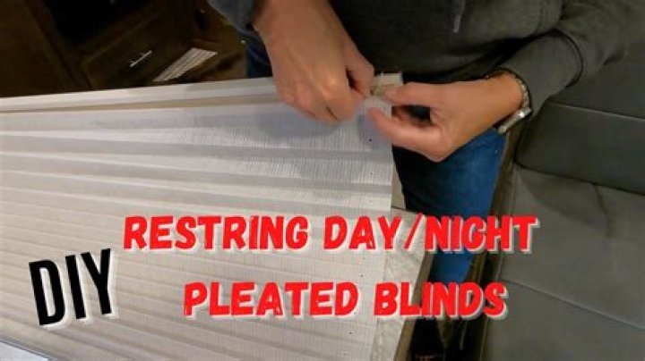 How do you restring fabric blinds?