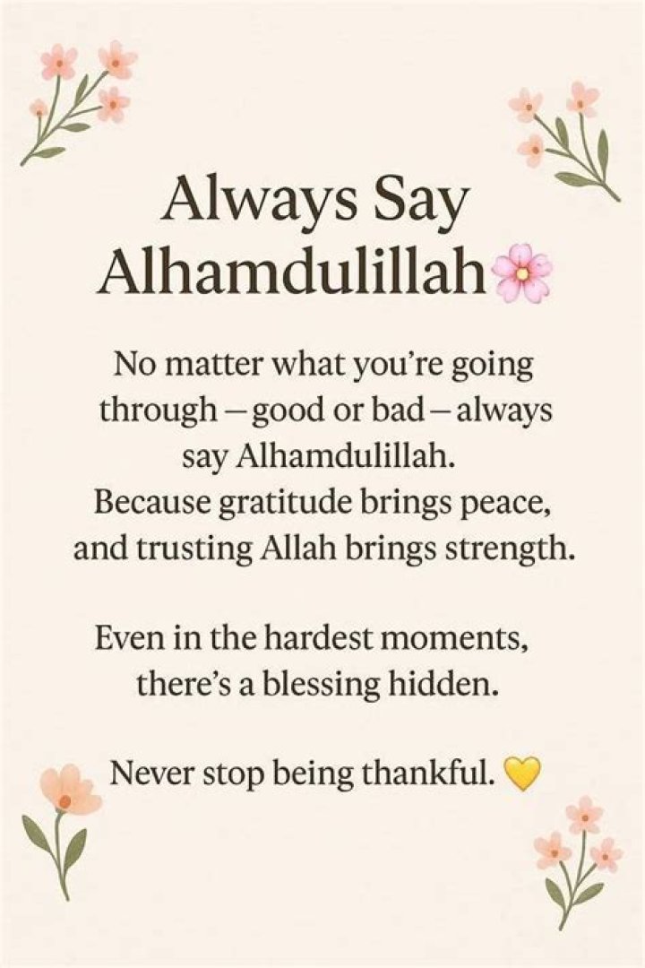 How do you say thanks in Islam?