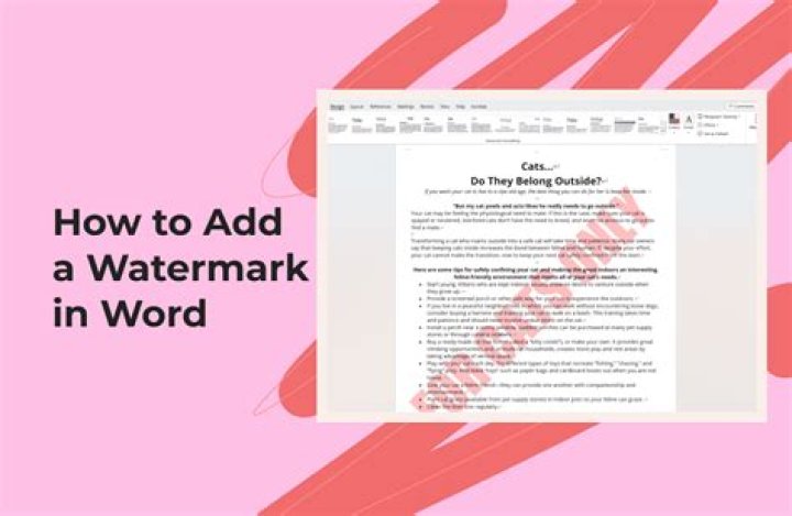 How do you set a picture as a watermark in Word?