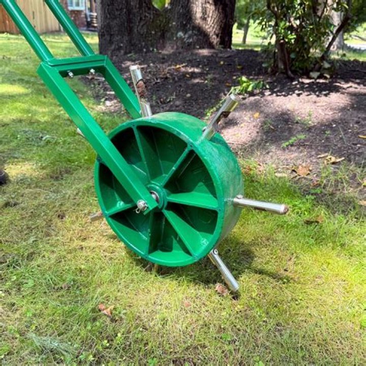 How do you sharpen hollow tine aerator?