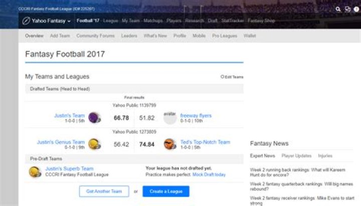 How do you unlock teams in Yahoo fantasy football?
