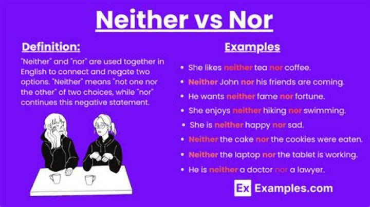 How do you use NOR or neither?