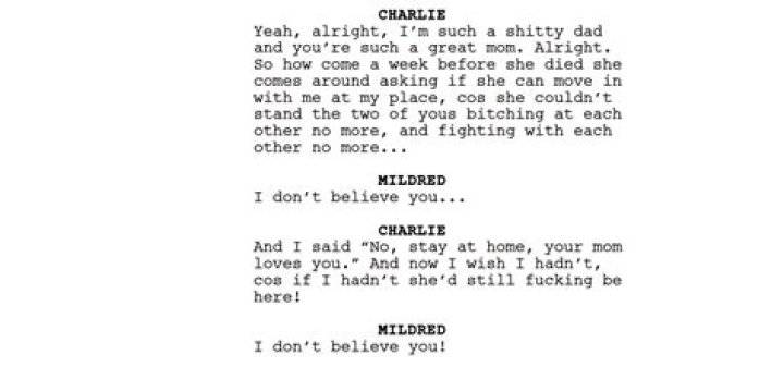 How do you write a dialogue in a movie?