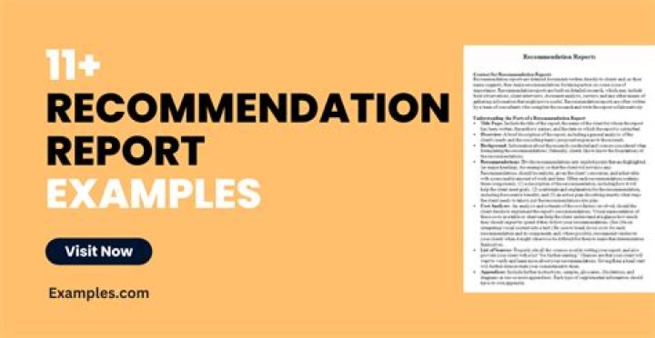 How do you write a recommendation report?