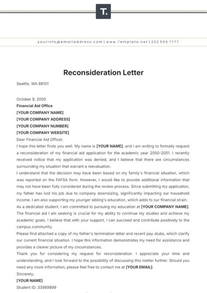 How do you write a reconsideration letter for a school that rejected you?