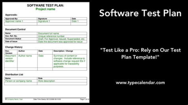 How do you write a test plan sample?