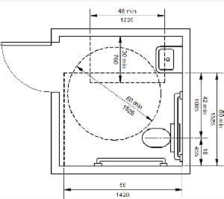 How far does a toilet need to be from a wall?