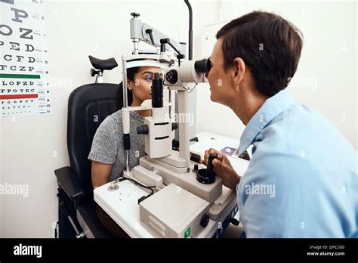 How is an eye test performed?