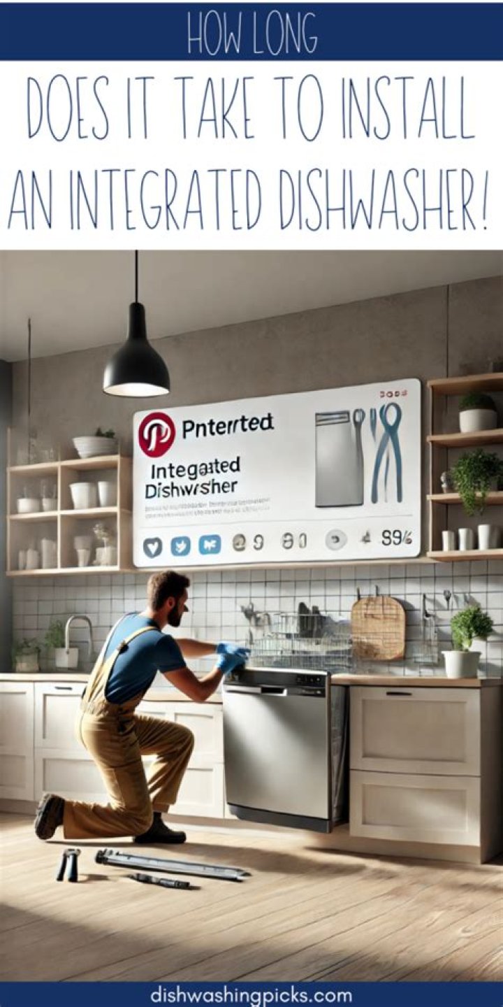 How long does it take to install an integrated dishwasher?