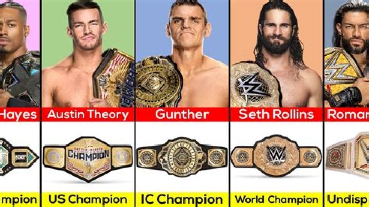 How many different WWE belts are there?