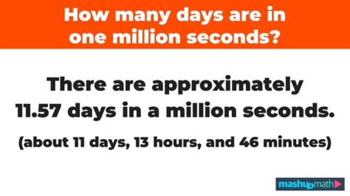 How many is a million seconds?