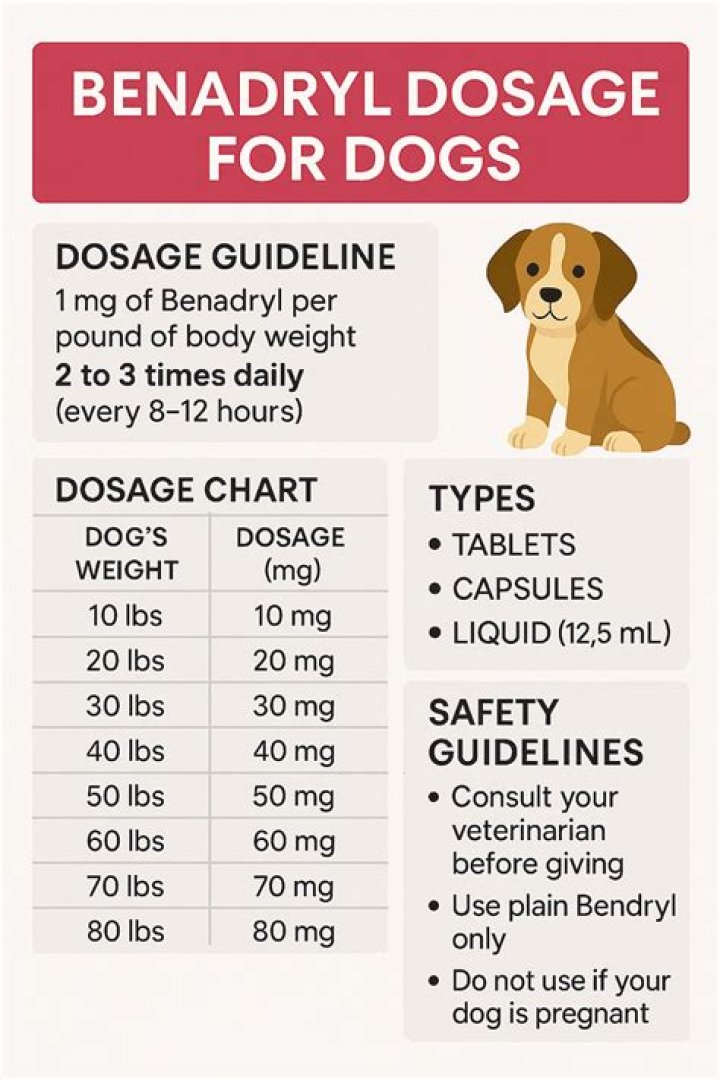 How many ml of liquid Benadryl can I give my dog?