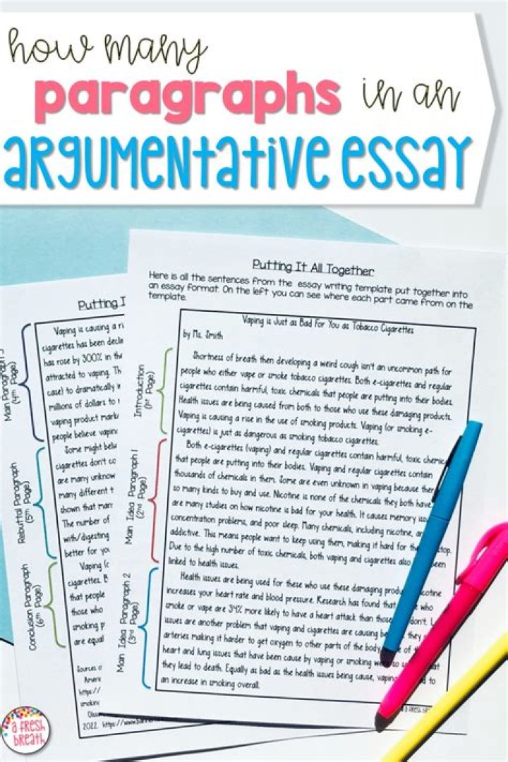 How many paragraphs is an explanatory essay?