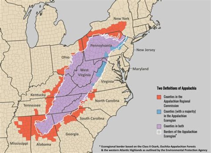 How many peaks does the Appalachian Mountains have?