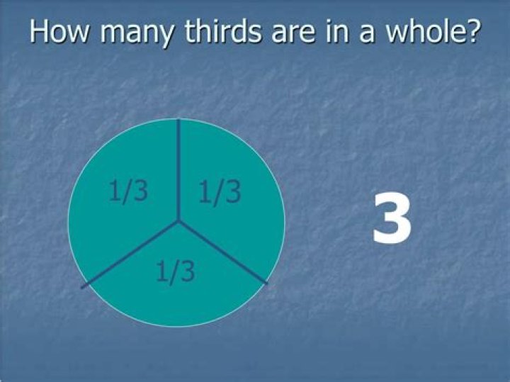 How many thirds are in a whole?