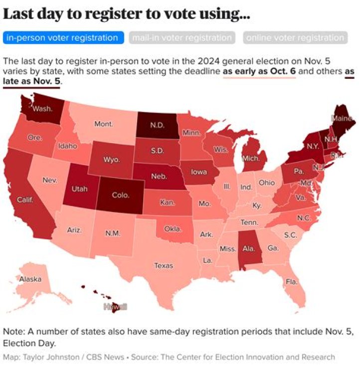 How many voters are in each state?