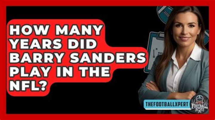 How many years did Barry Sanders play in the NFL?