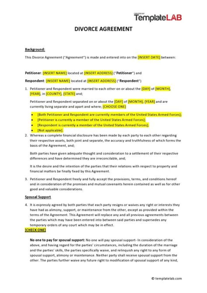 How much does a copy of divorce papers cost?