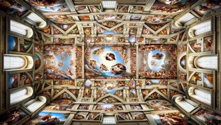 How was the Sistine Chapel ceiling painted?