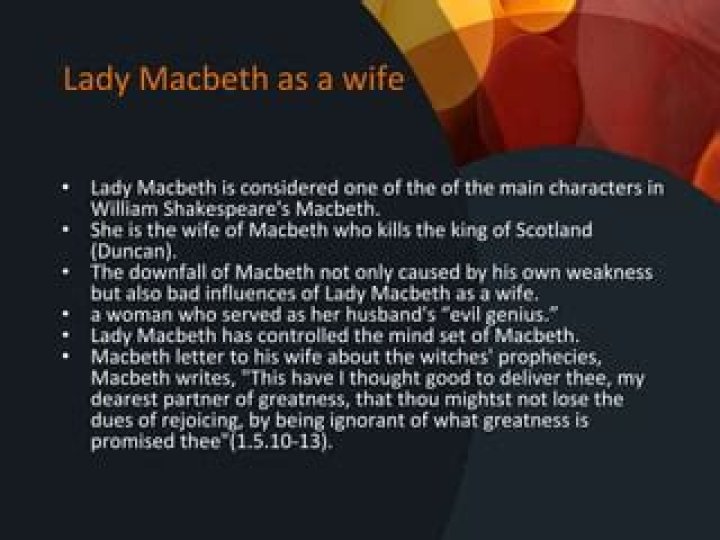 Is Lady Macbeth a good wife?