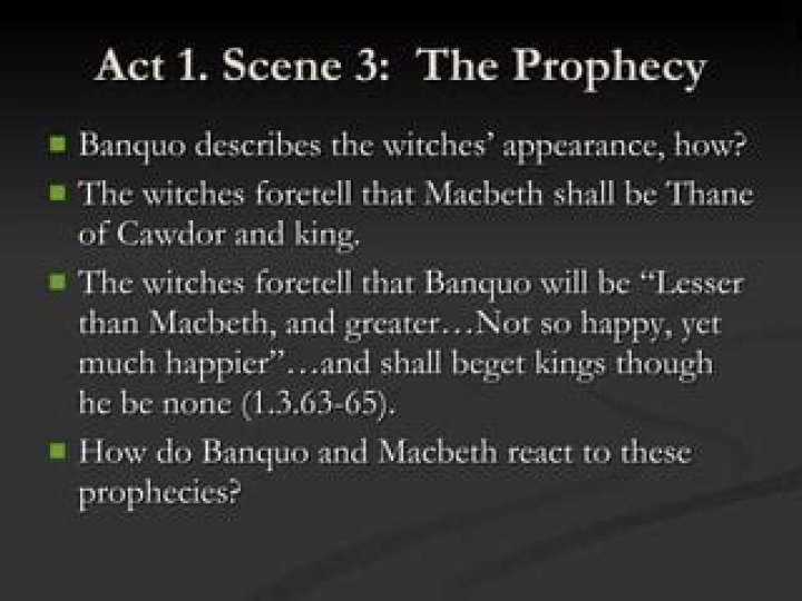 What 3 prophecies are given to Banquo?