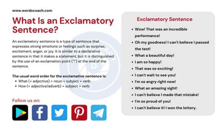 What are exclamatory sentences?