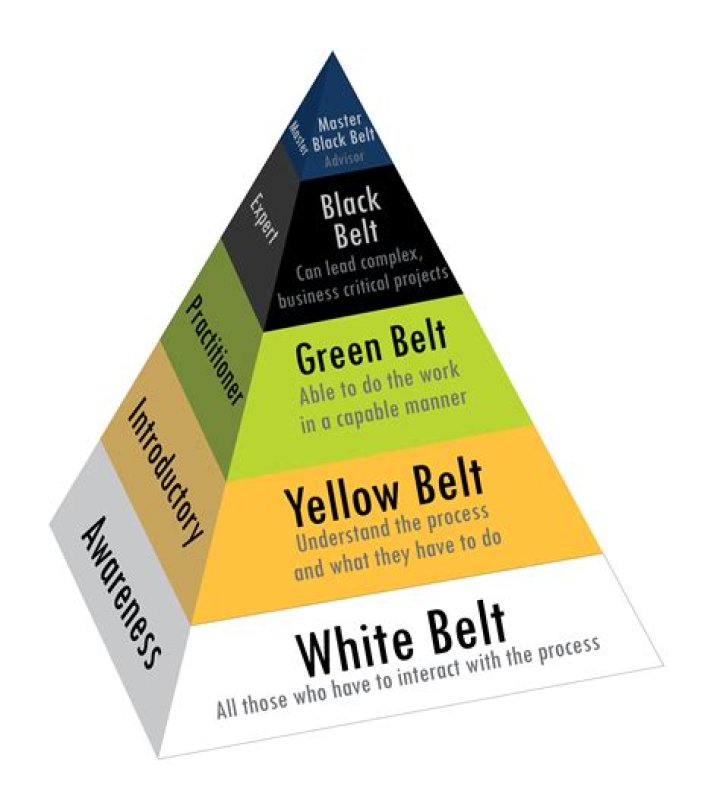 What are the levels in karate belts?