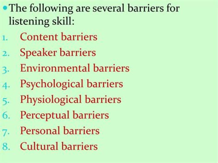 What are the psychological barriers to listening?