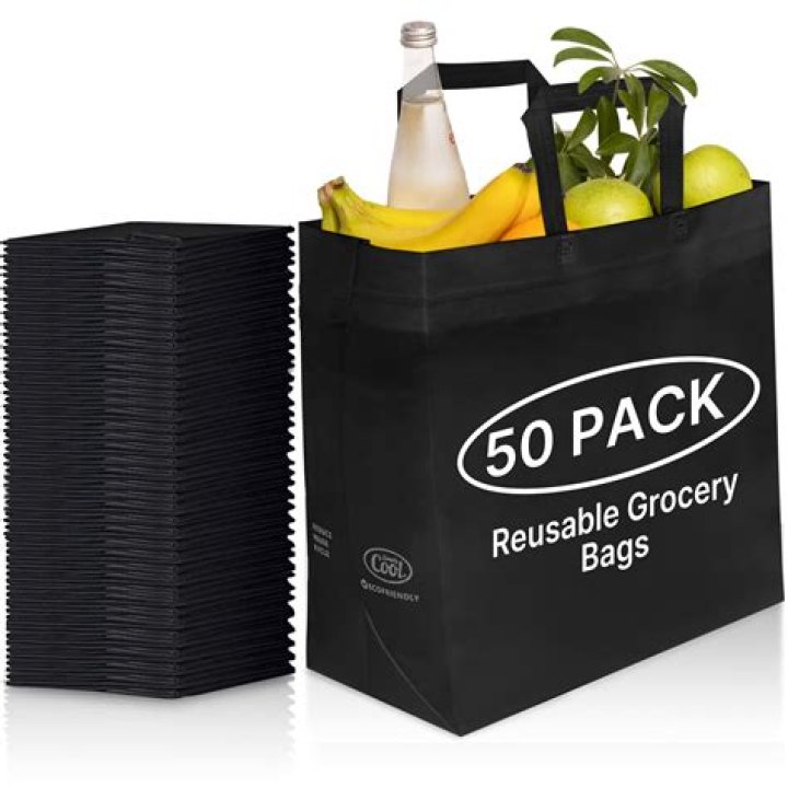 What are the reusable grocery bags made of?