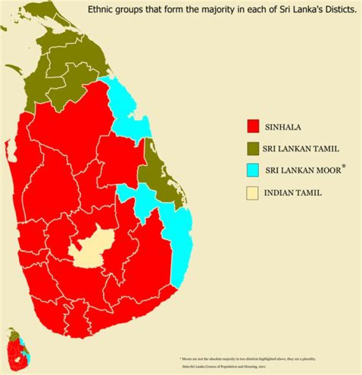 What are the two major ethnic groups in Sri Lanka?