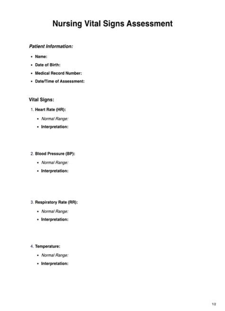 What are the vital signs in nursing?