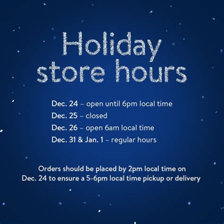 What are Walmart's Christmas hours?