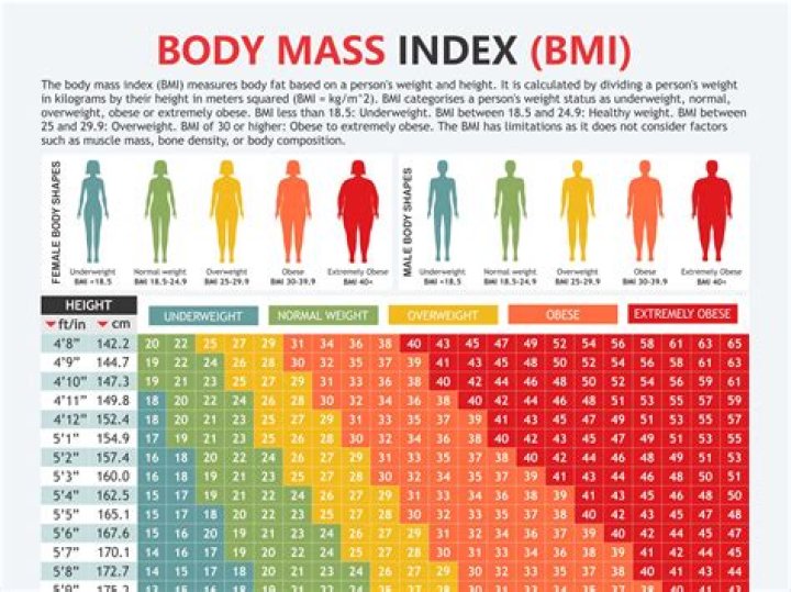 What BMI is considered starving?