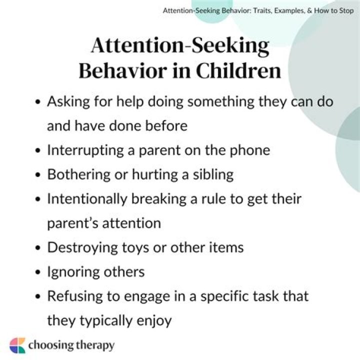 What causes attention seeking behavior in adults?