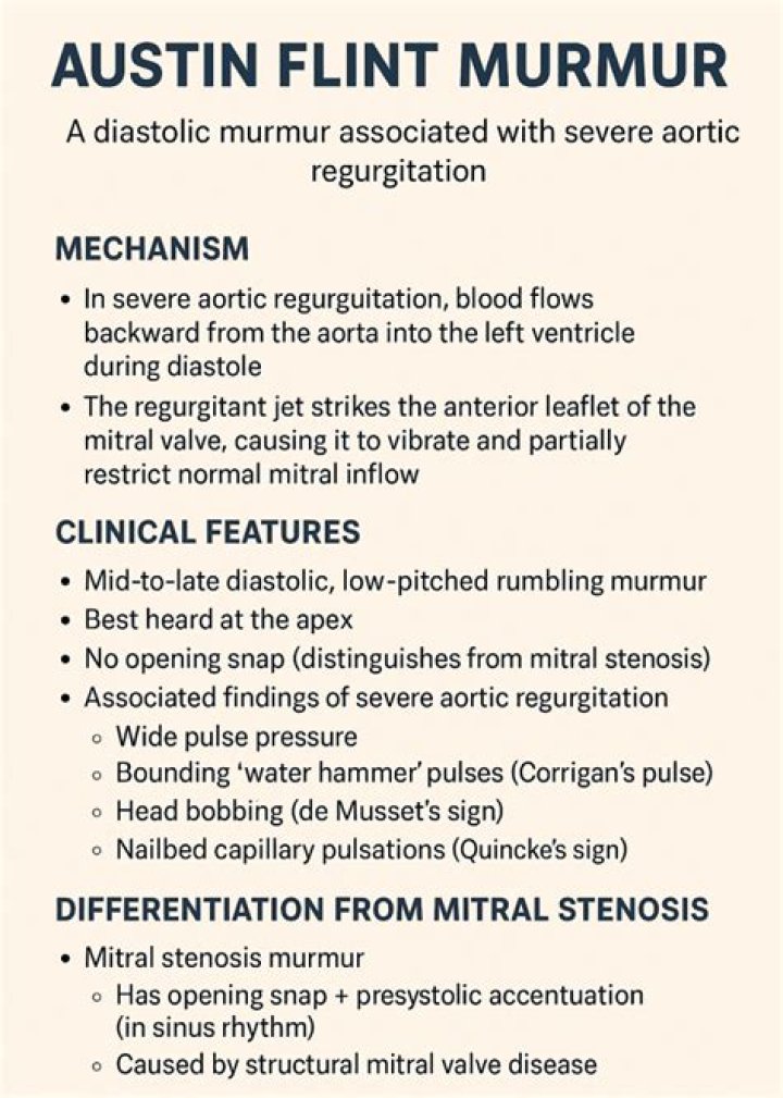 What causes Austin Flint murmur?