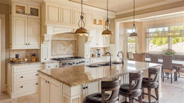 What color goes with beige countertops?