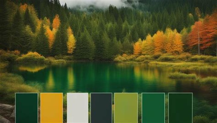 What colors go with forest green?