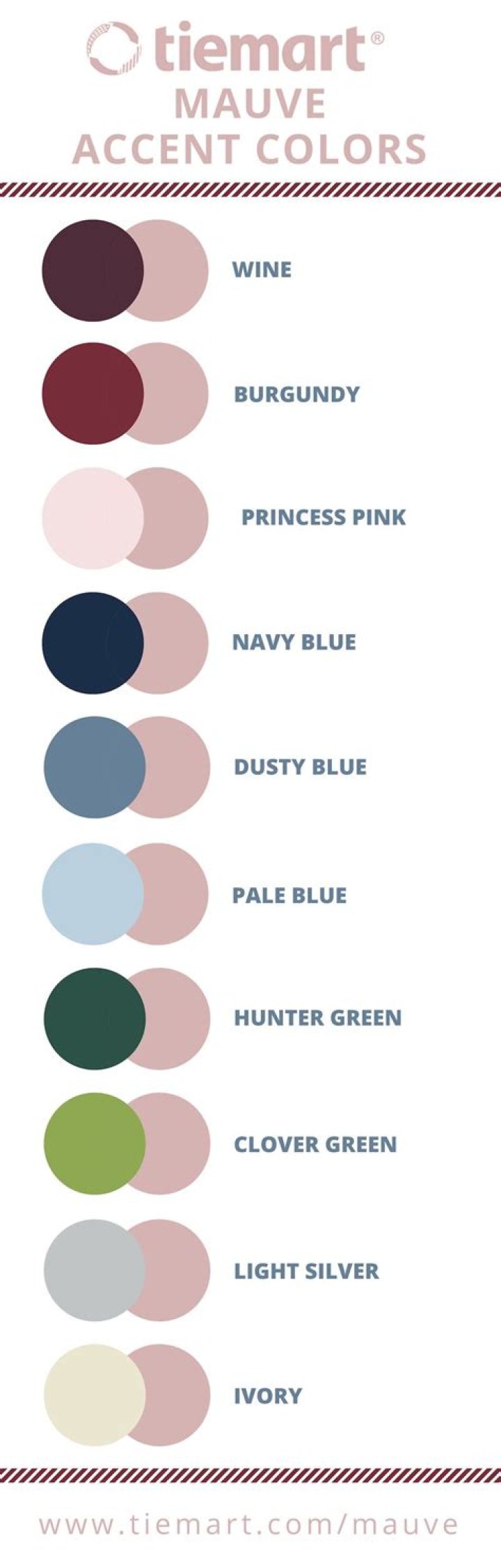 What colors go with mauve clothes?