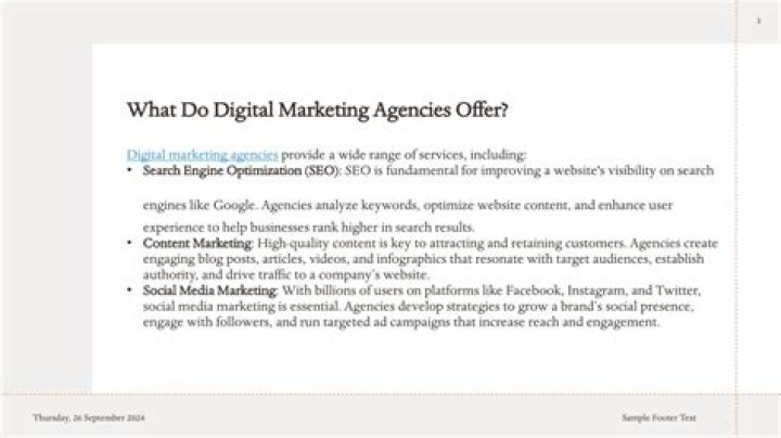 What do digital marketing agencies offer?