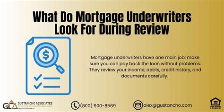 What do mortgage underwriters look for?